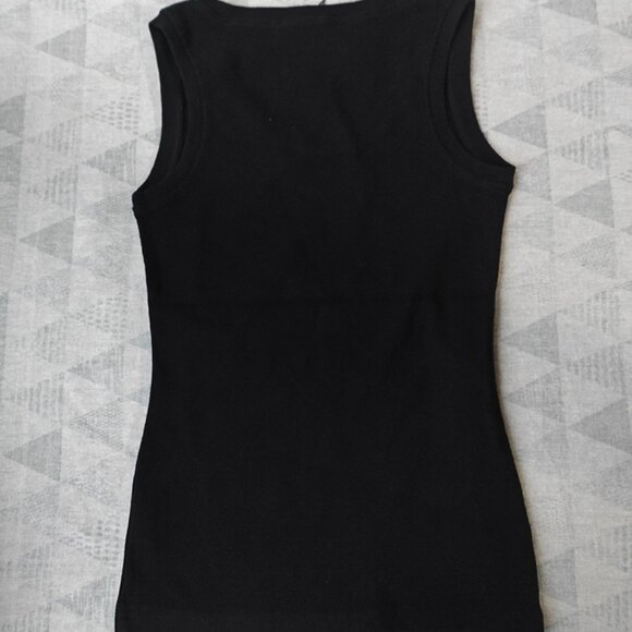 Loewe Black Anagram Embroidery Rib Knit Tank Top - Picture 3 of 6